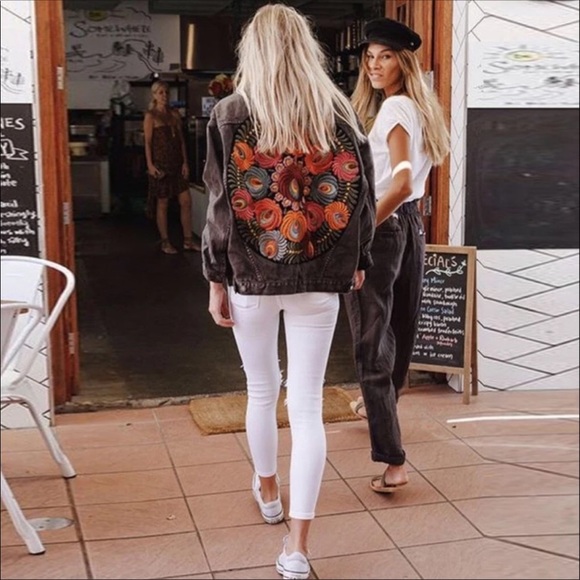 💃🏻Embroidery Bohemian Style Denim Jacket - Picture 15 of 15